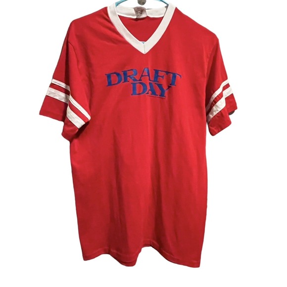 Shirt rare MOVIE PROMO DRAFT day Cast & Crew Sz Large Costner Football Film 2014 - Picture 1 of 8